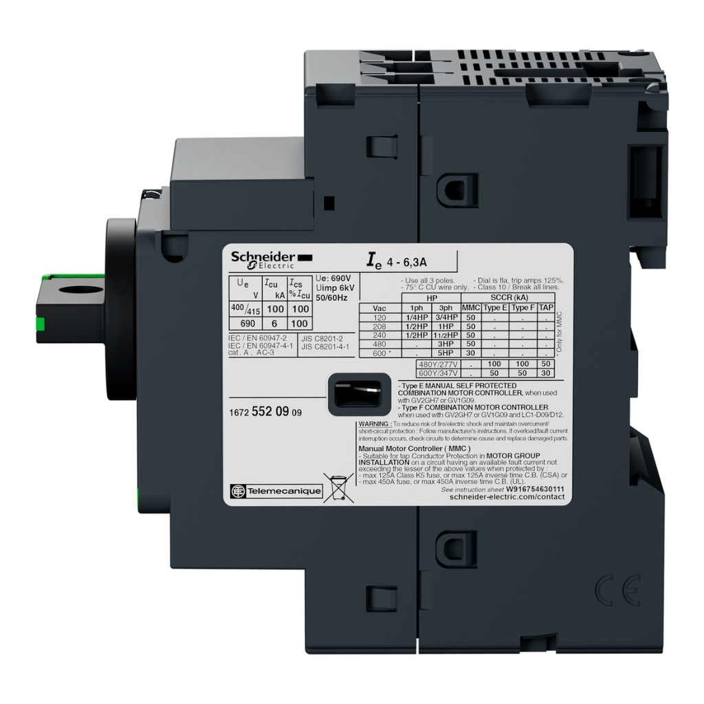 Guardamotor Magnetotérmico 3P 30/40A de 50KA- Línea TeSys  
