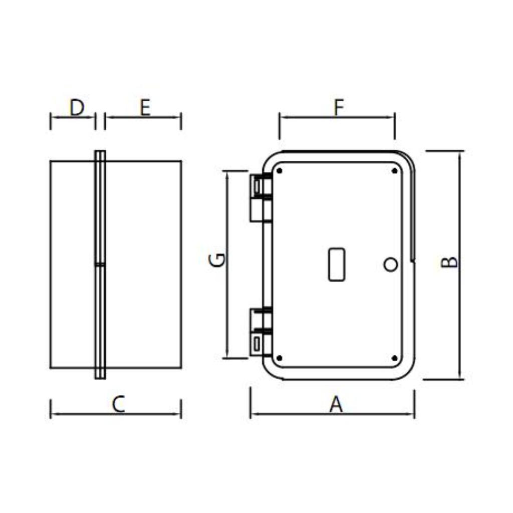 GABINETE CON CHASIS METÁLICO BASE GRIS Y TAPA TRANSPARENTE - IP67 IK10 DE 208X285X166MM